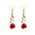 Boucle d'Oreilles Rose Fleur 