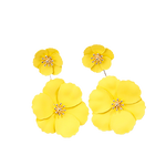 boucle d'oreilles fleur jaune