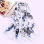 Foulard Fleuri Bleu