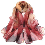 Foulard Fleuri Bordeaux