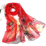 foulard fleuri femme